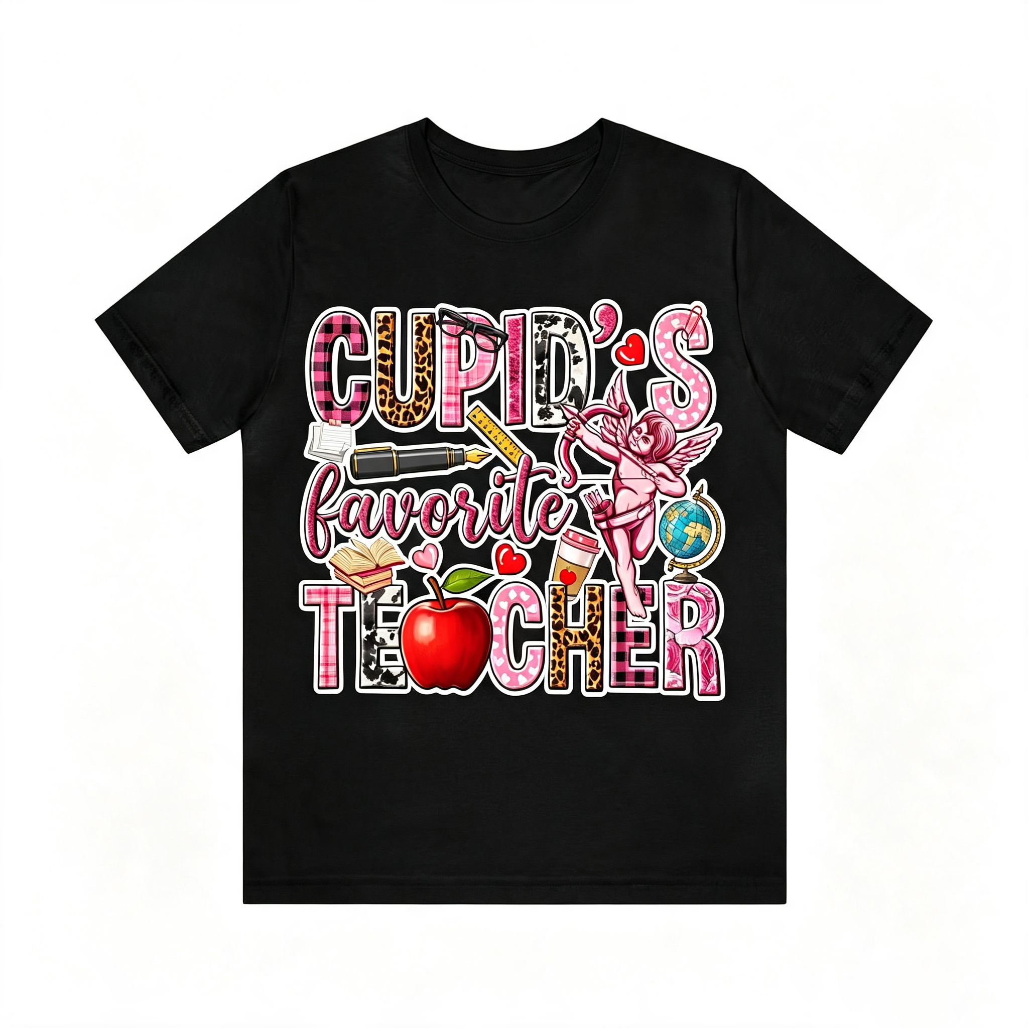 Retro Western Cowgirl Cupid's Favorite Teacher Valentine Tee