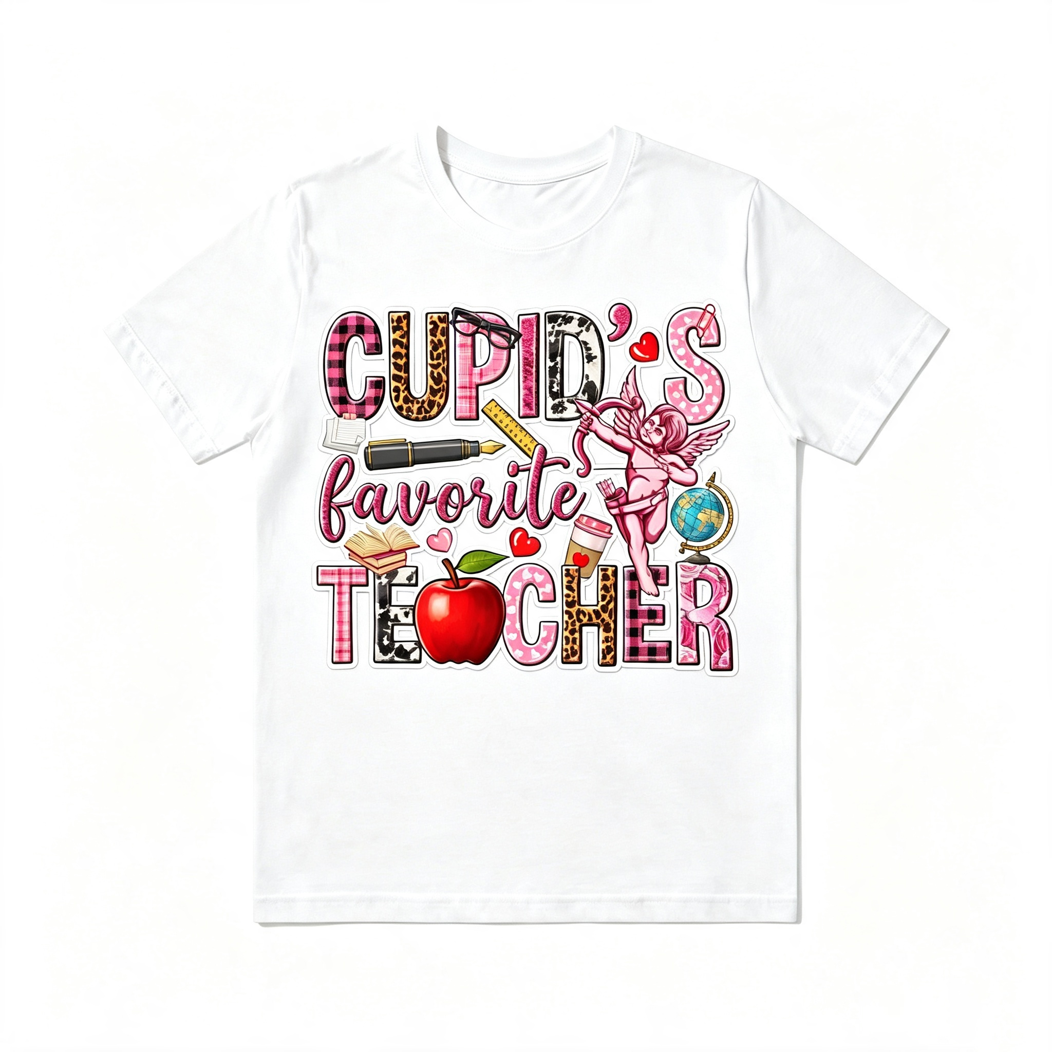 Retro Western Cowgirl Cupid's Favorite Teacher Valentine Tee