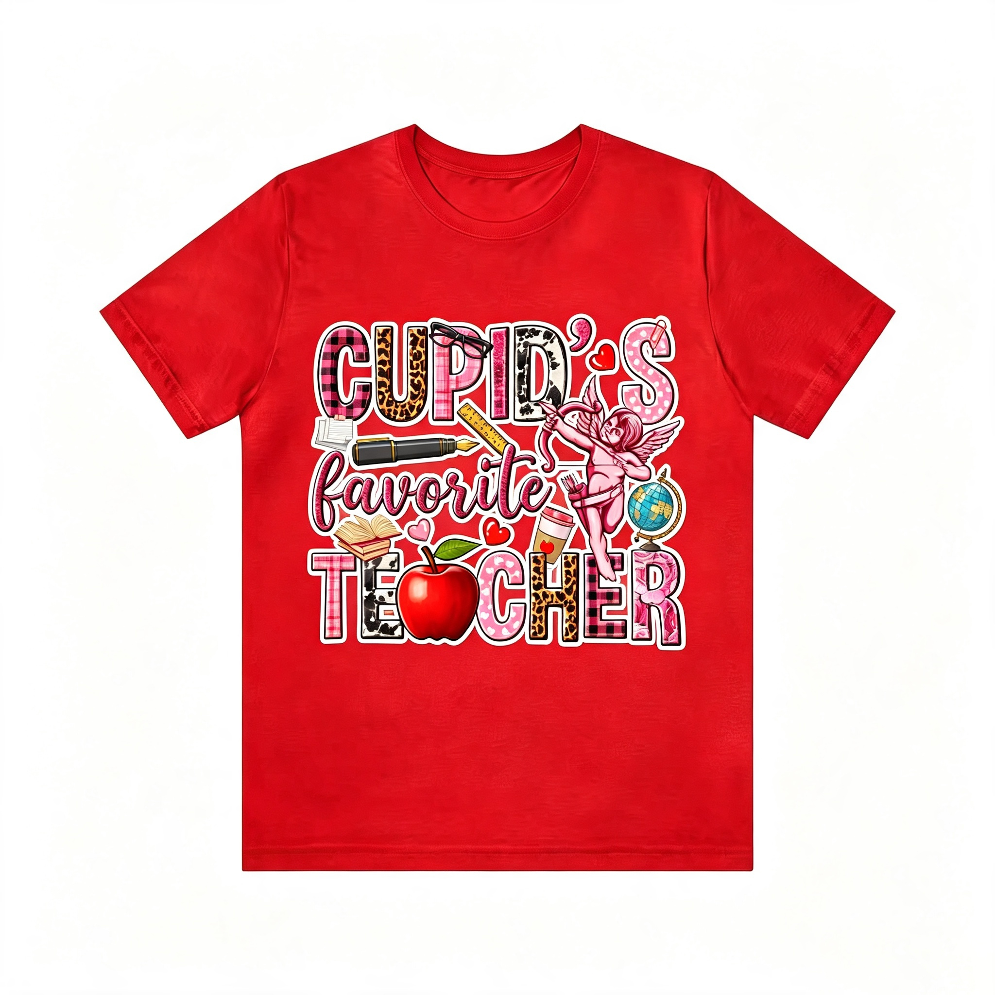 Retro Western Cowgirl Cupid's Favorite Teacher Valentine Tee