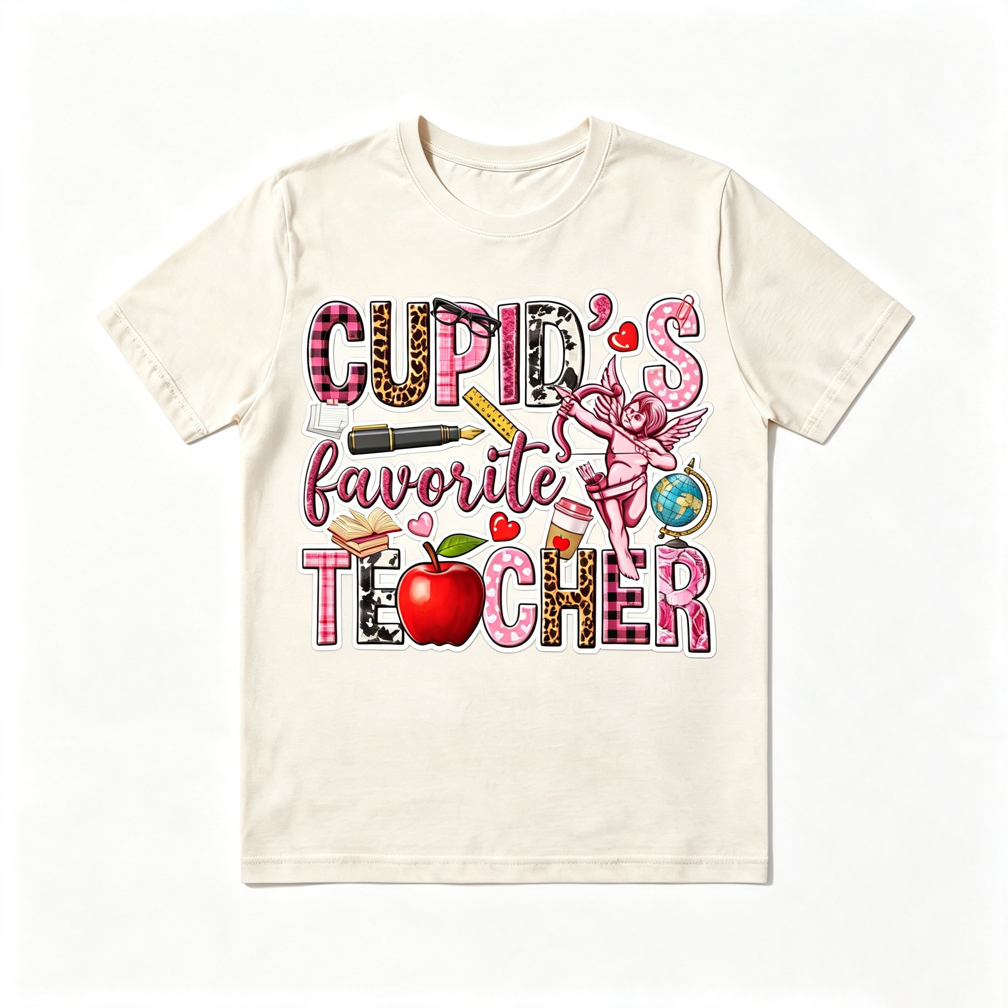 Retro Western Cowgirl Cupid's Favorite Teacher Valentine Tee