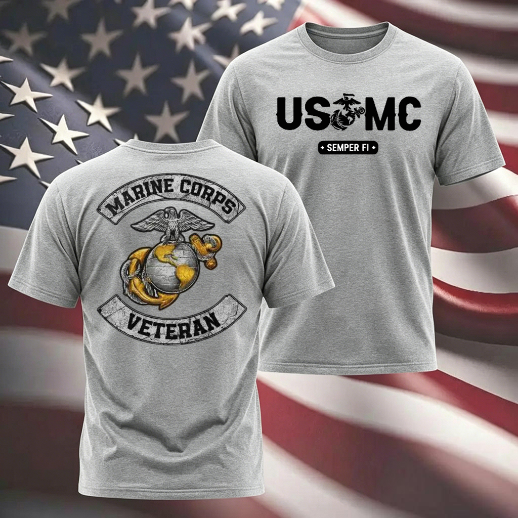 USMC Shirt  - Soft Cotton Poly Blend Tee