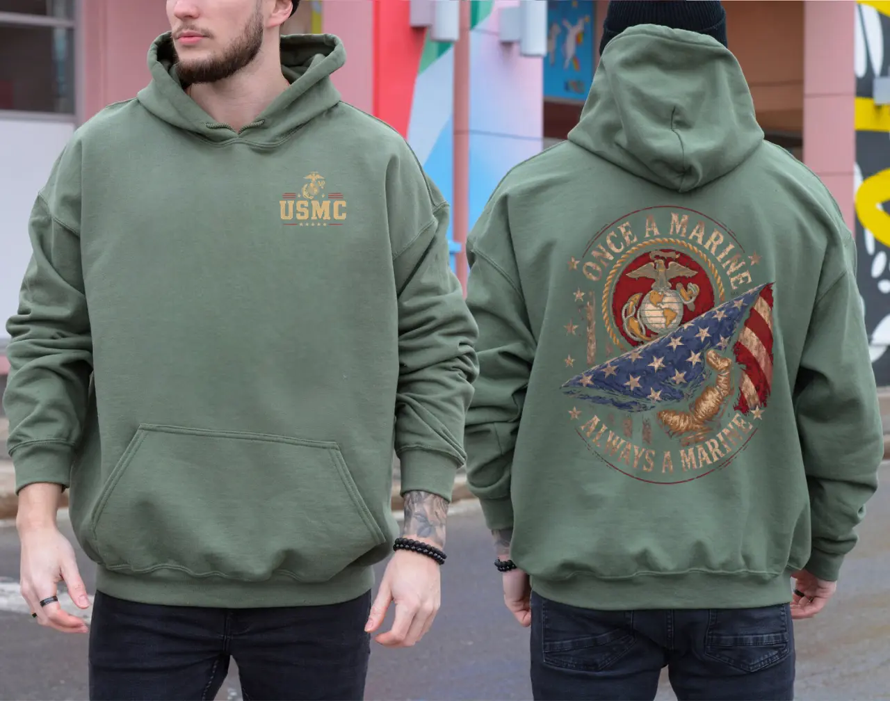 Once a Marine Always a Marine Hoodie