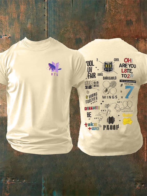 Men's K-pop  Print Casual T-Shirt