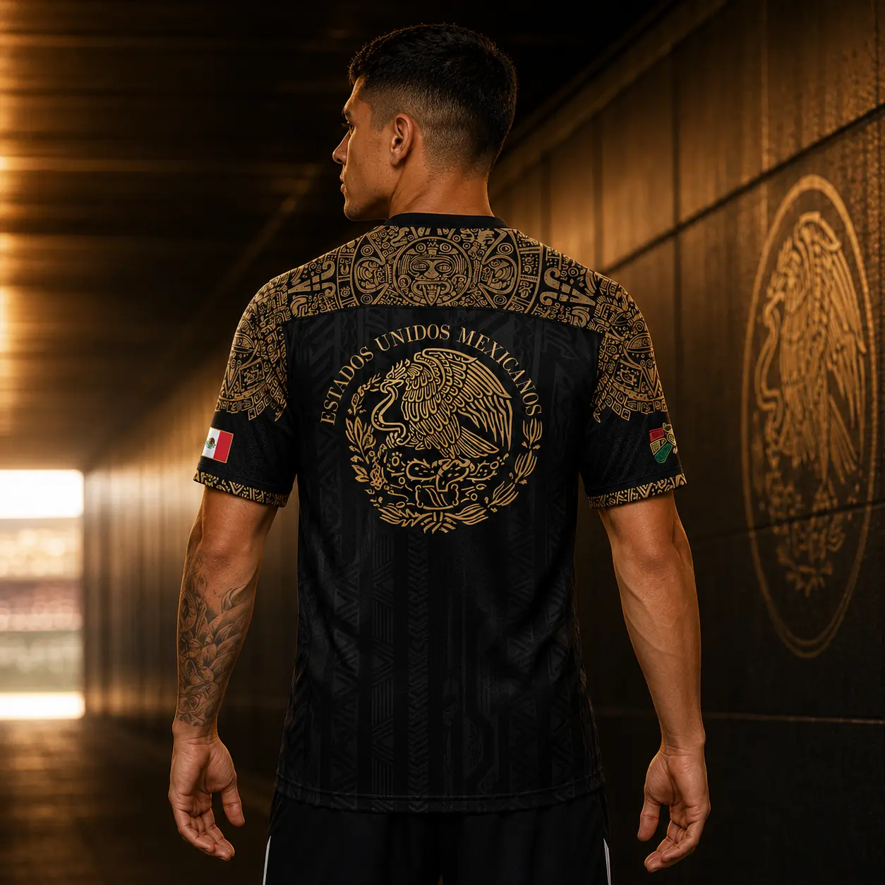 Mexico Soccer Jersey Men Women Aztec Eagle Serpent Graphic Shirt