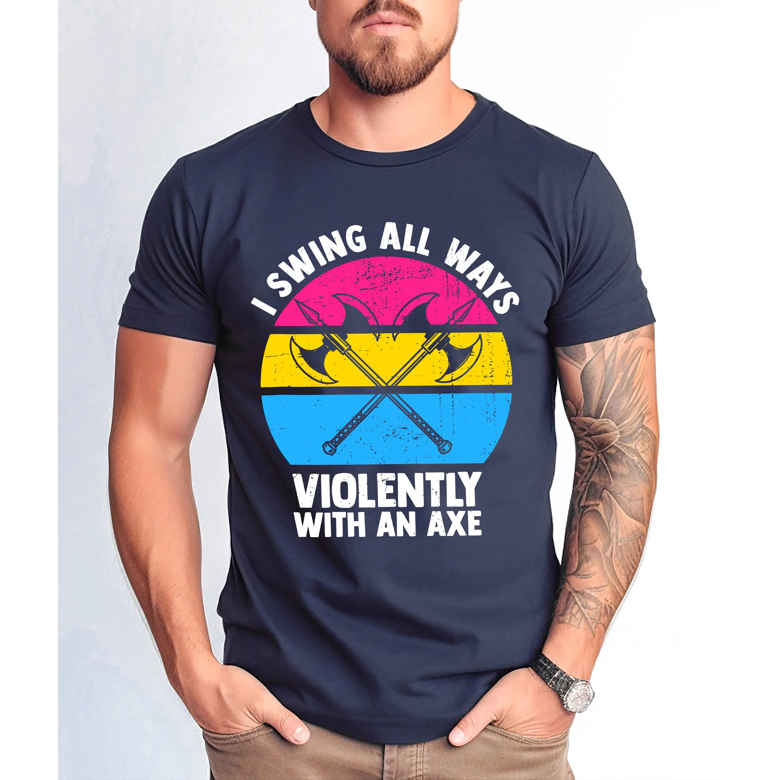 I Swing All Ways Violently With An Axe Tshirt