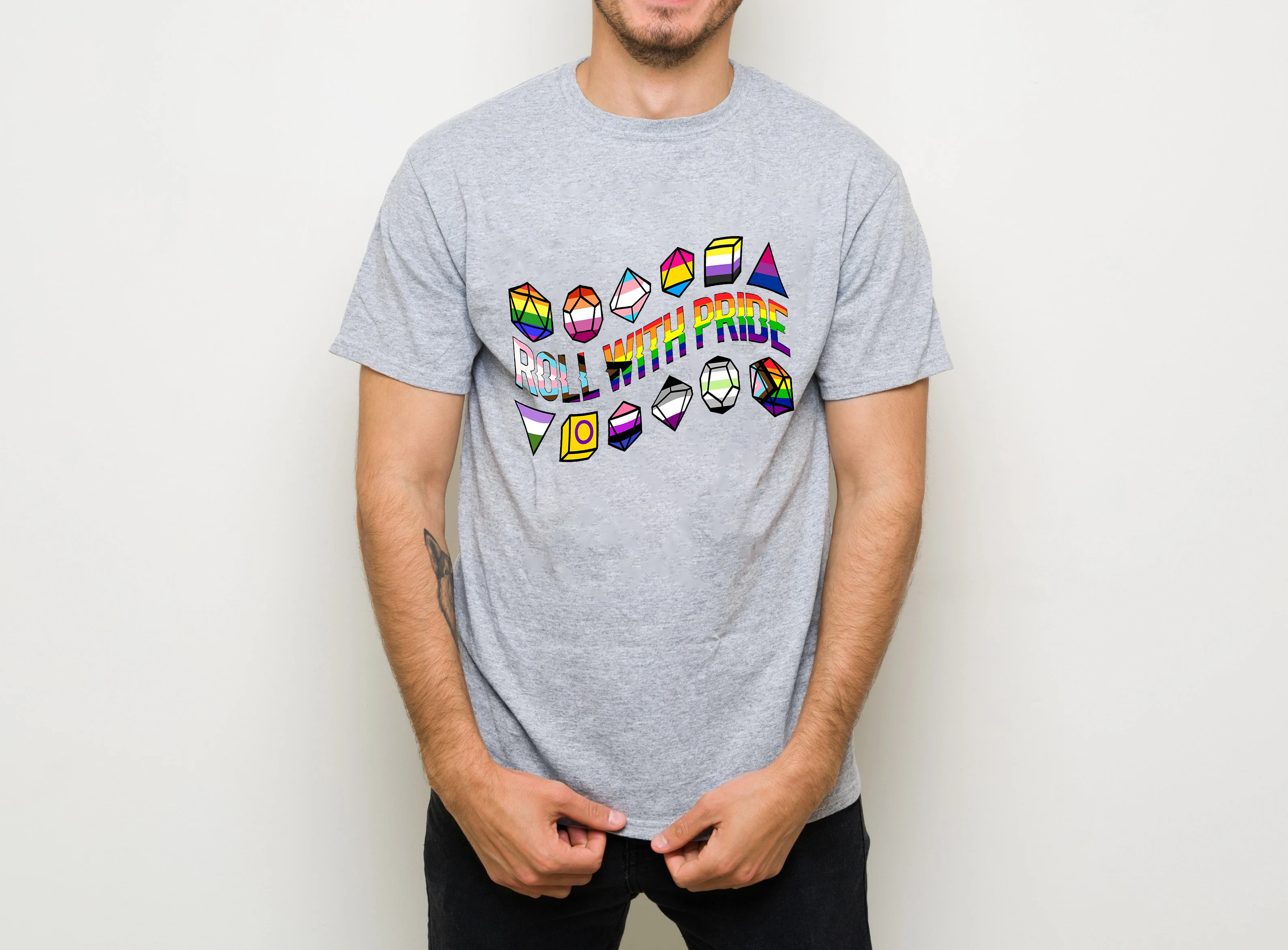 Dungeons and Dragons Roll with Pride Classic  Unisex T-shirt/Crewneck/Hoodie