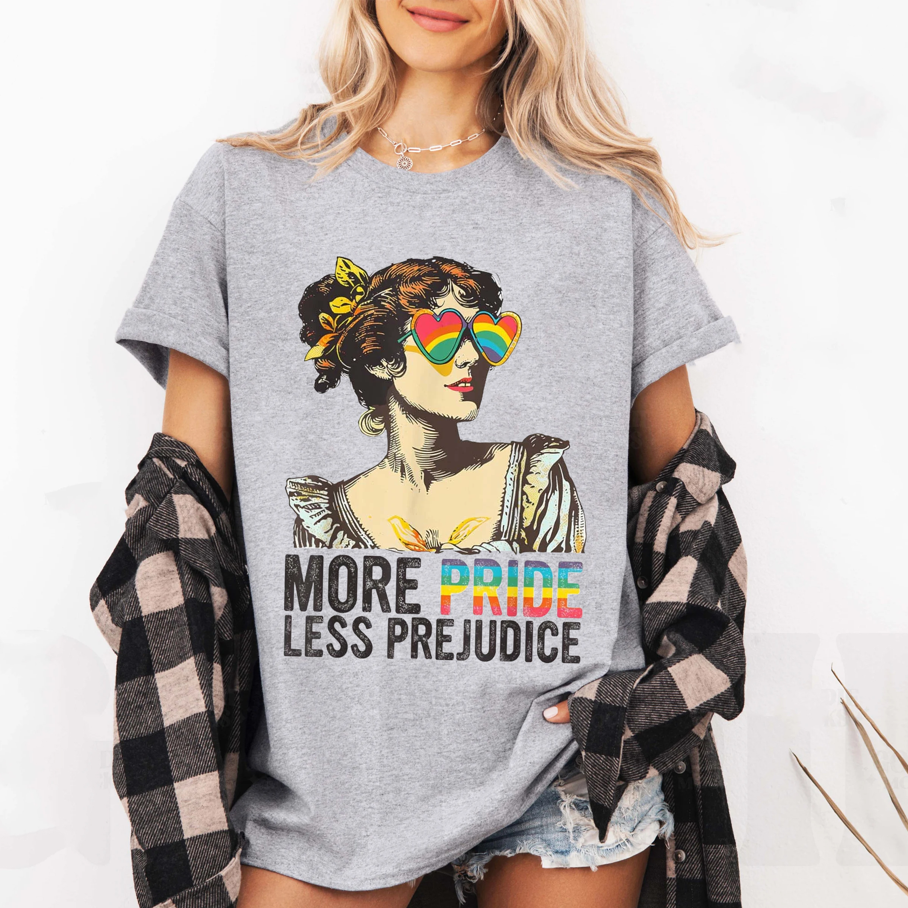 More Pride Less Prejudice LGBT Pride Month Unisex T-shirt