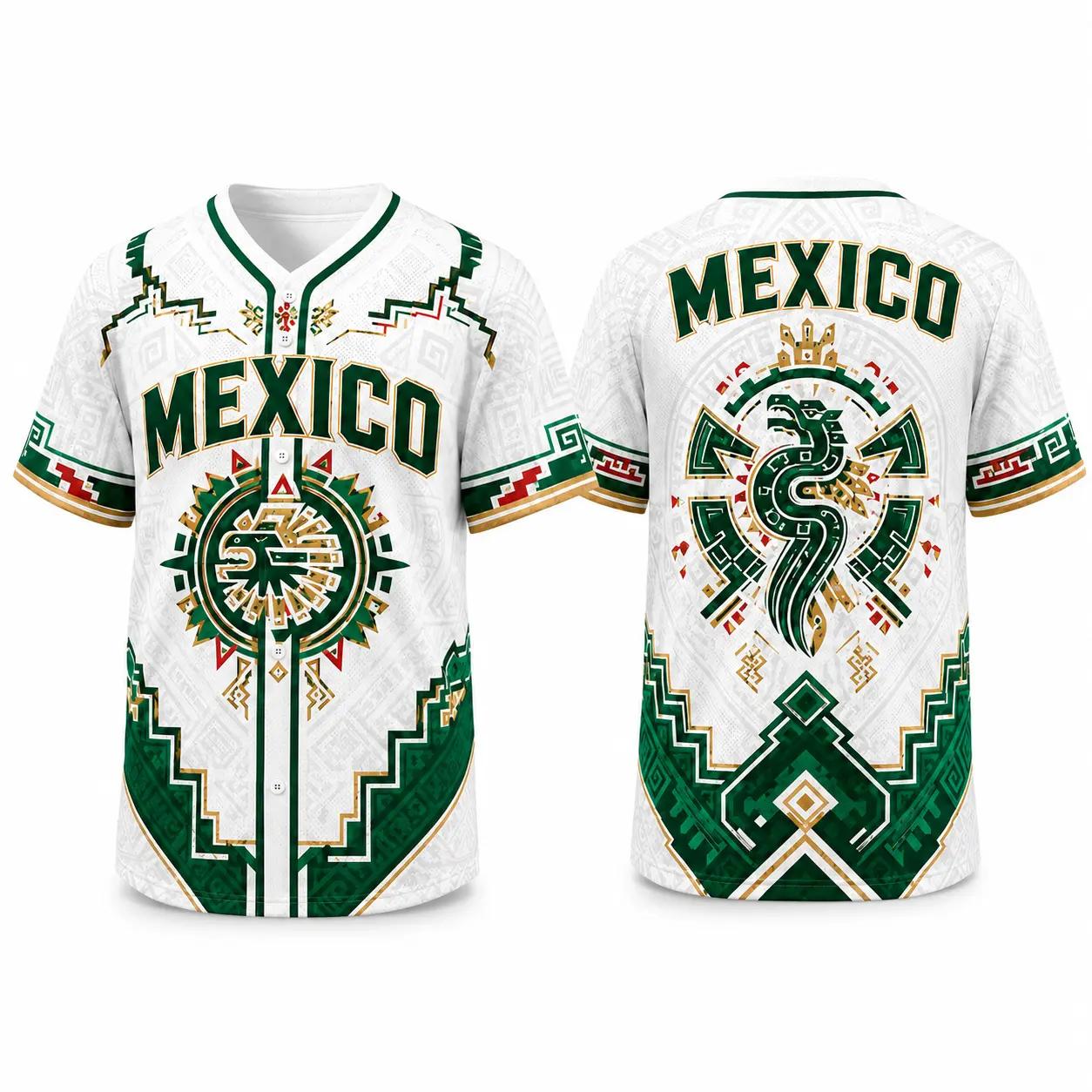 Mexico-Inspired Button Front Shirt