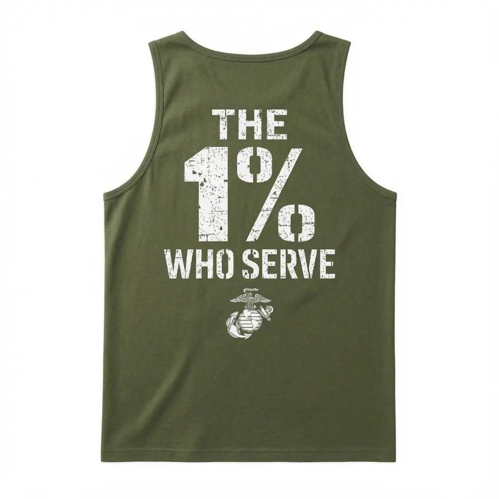 The 1% Who Serve” USMC Tank Top