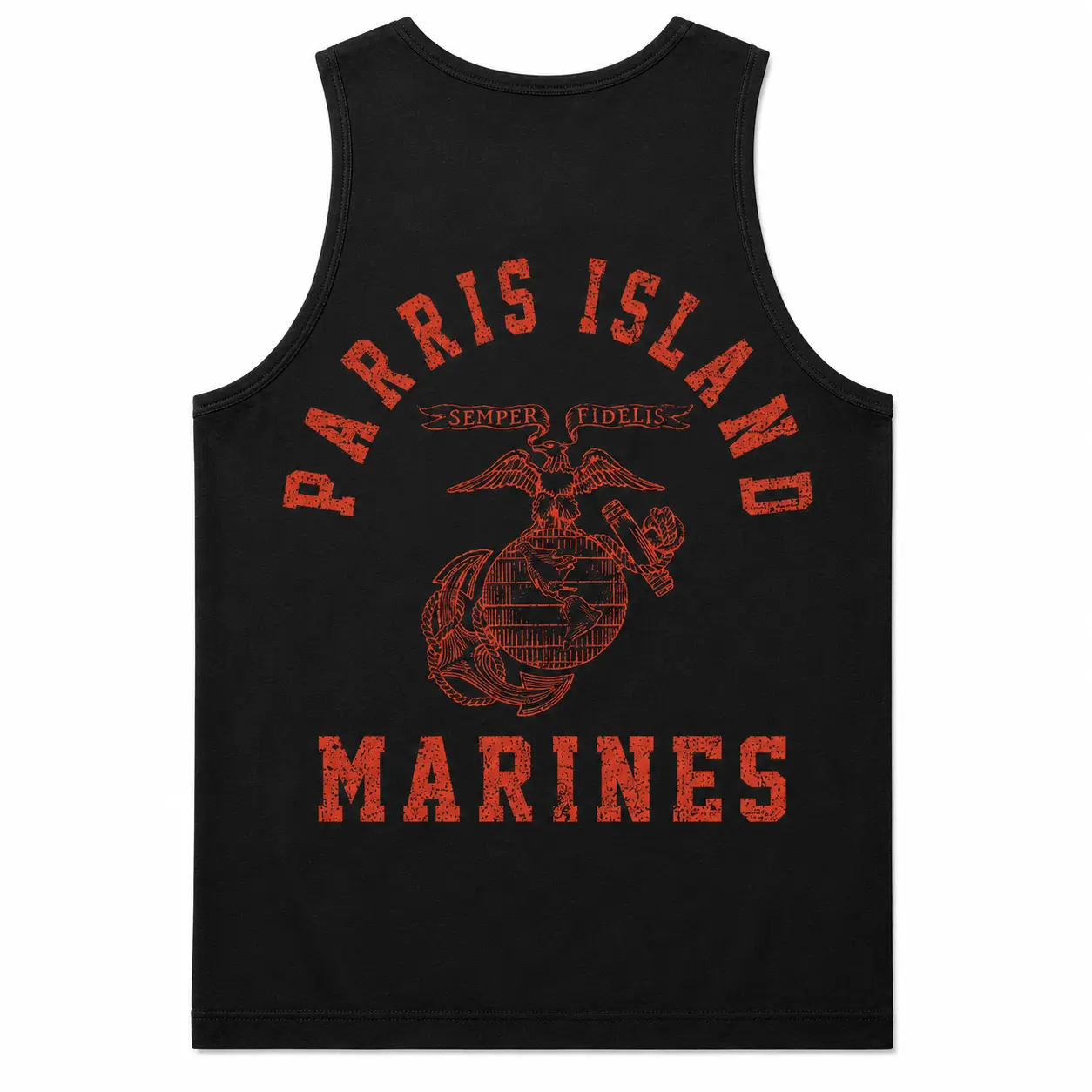 Menswear Soft Outdoor Fabric Parris Island Marines Tank Top