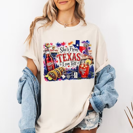 Shes from Texas I Can Tell Lyric Unisex T-shirt