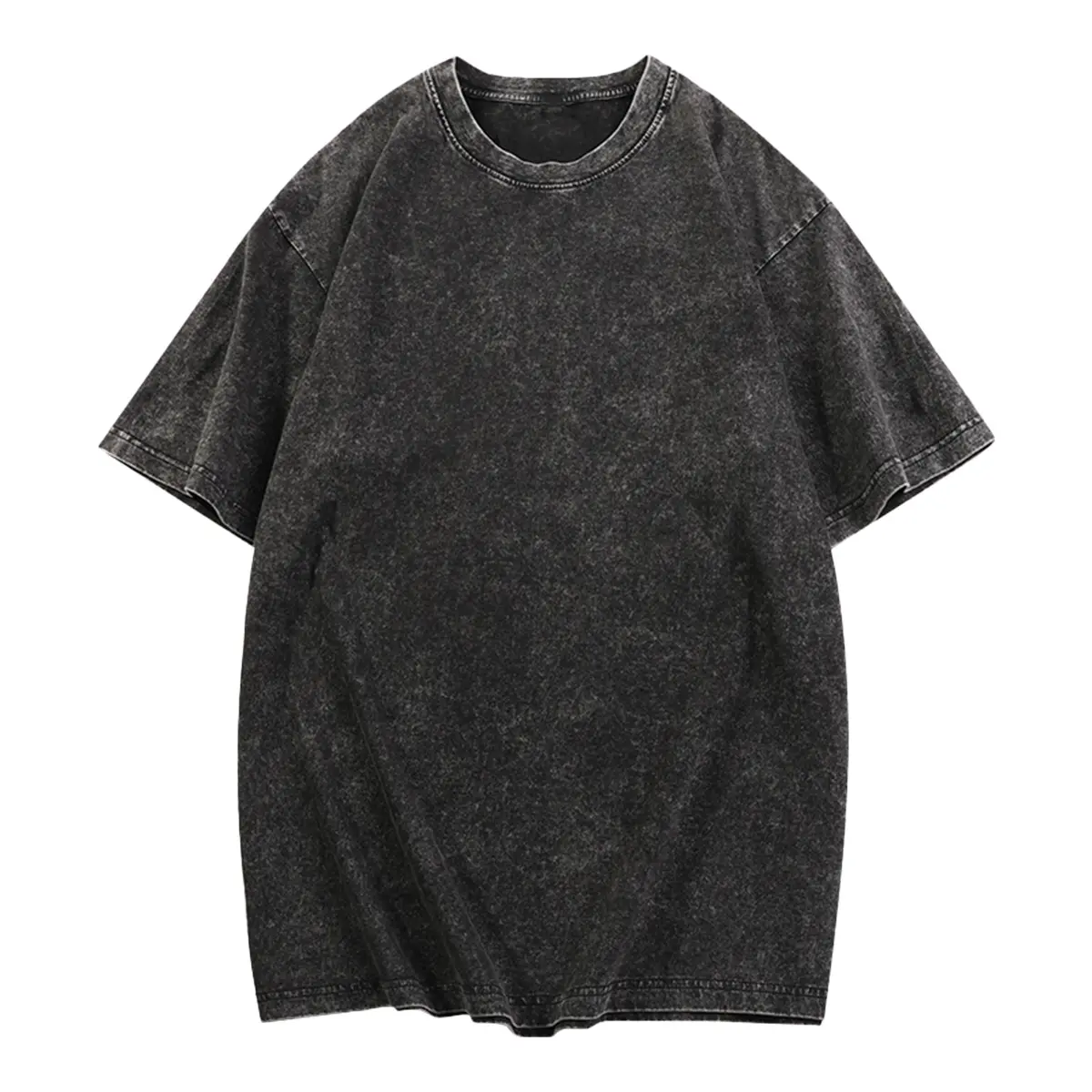 Holafish 3-Pack Unisex Cotton Half Short Sleeves Casual Loose Solid Streetwear T-Shirts Soft Retro Street Top for Fitness Oversized Crewneck Round Neck Garments Summer - Piece