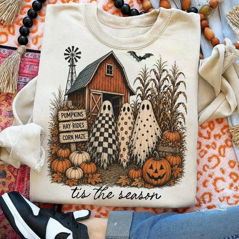 Tis The Season Ghost Trio Sweatshirt