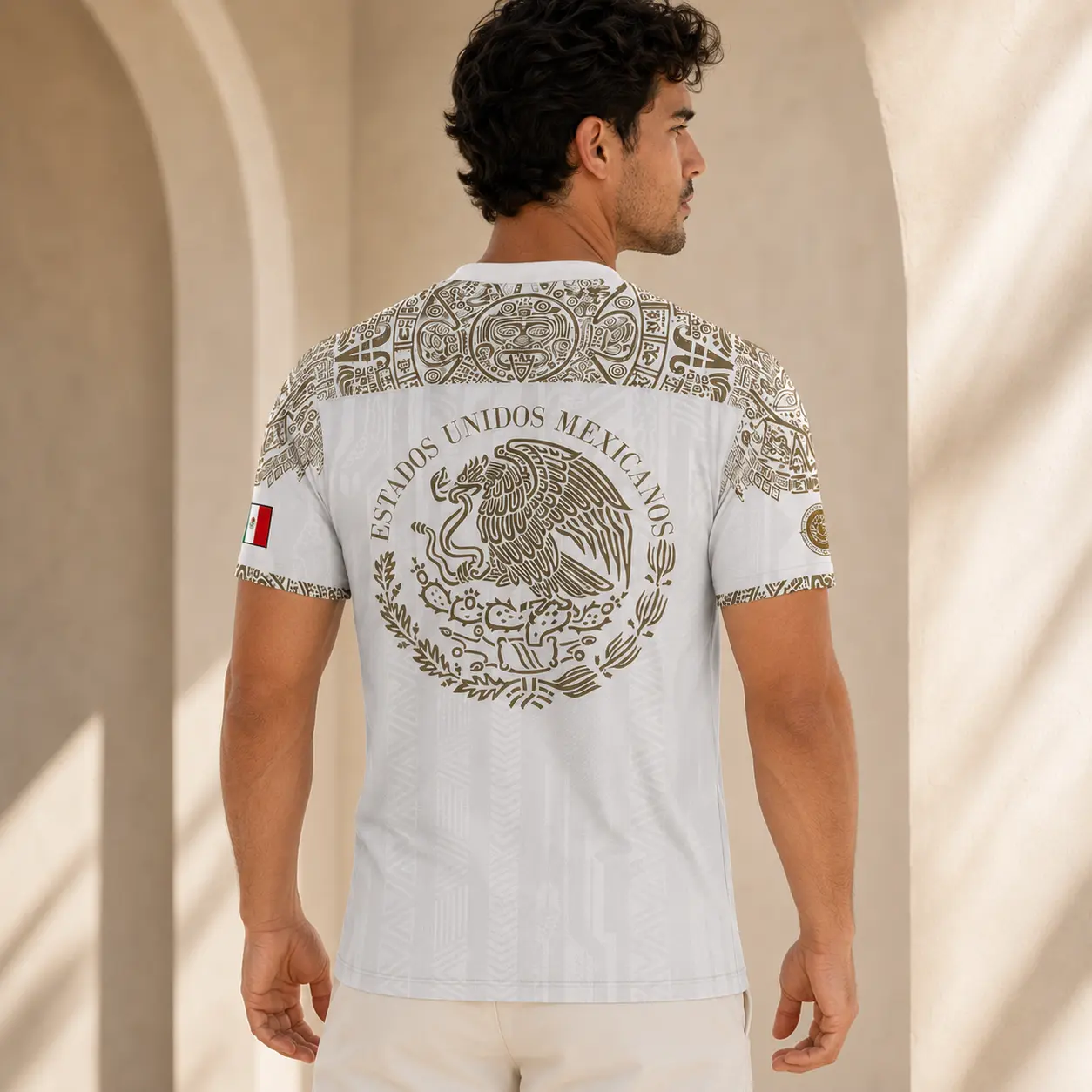 Mexico Soccer Jersey Men Women Aztec Eagle Serpent Graphic Shirt