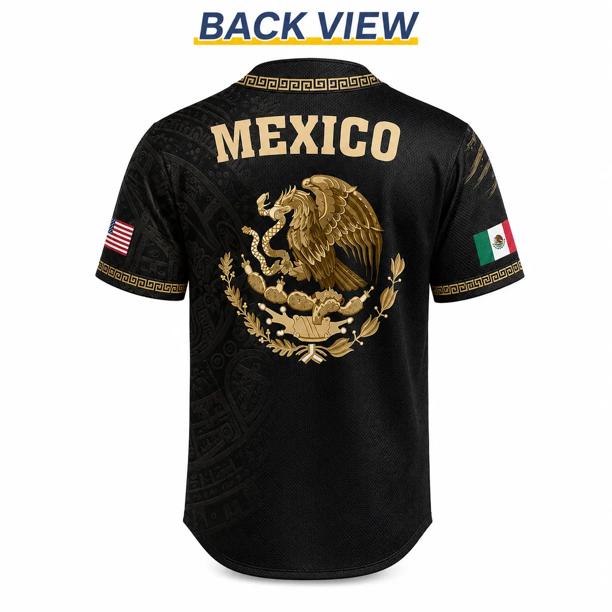 Mexico Flag Casual Baseball Jersey 