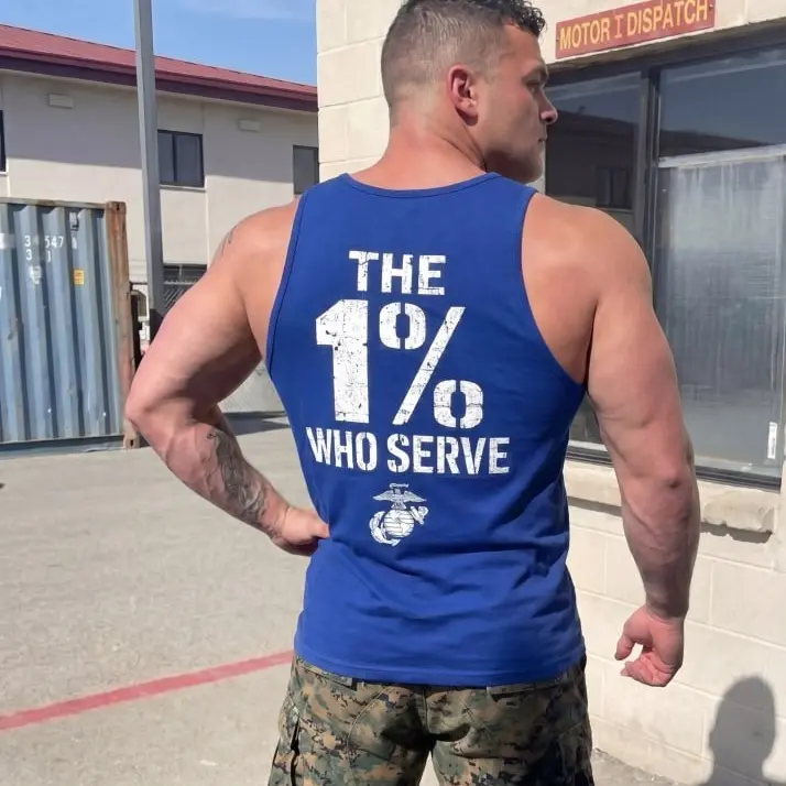 The 1% Who Serve” USMC Tank Top