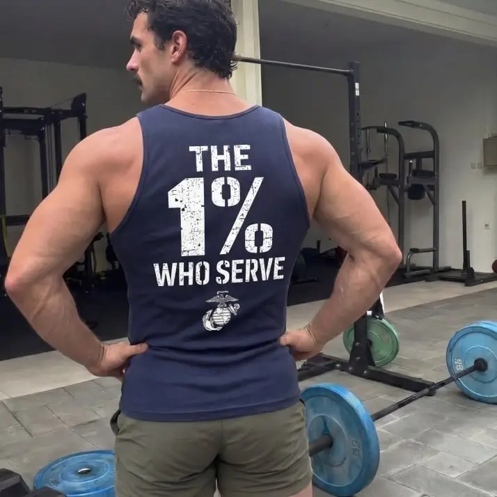 The 1% Who Serve” USMC Tank Top