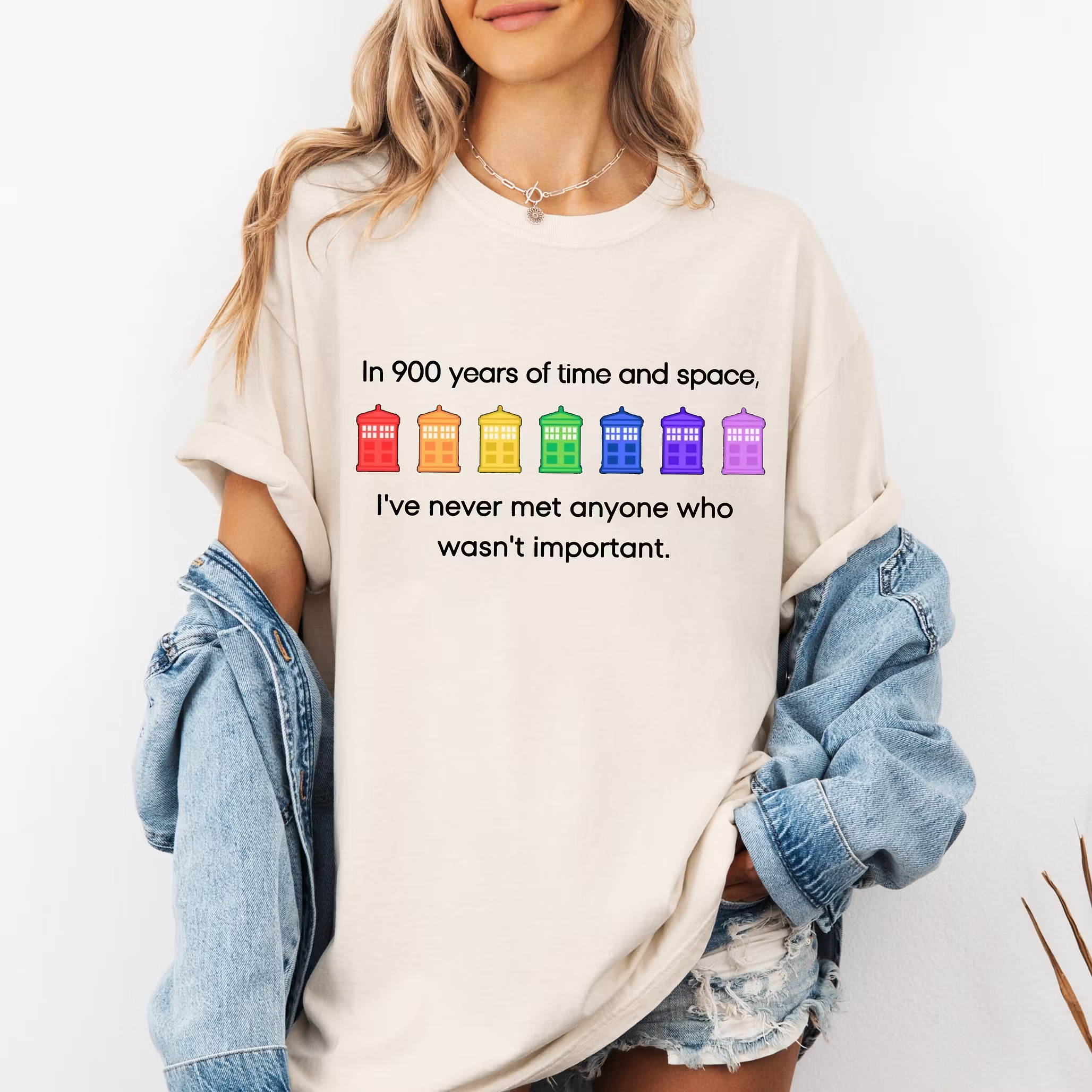 Pride Rainbow Police Box Shirt, 11th Doctor Quote, LGBT Pride Month T-shirt