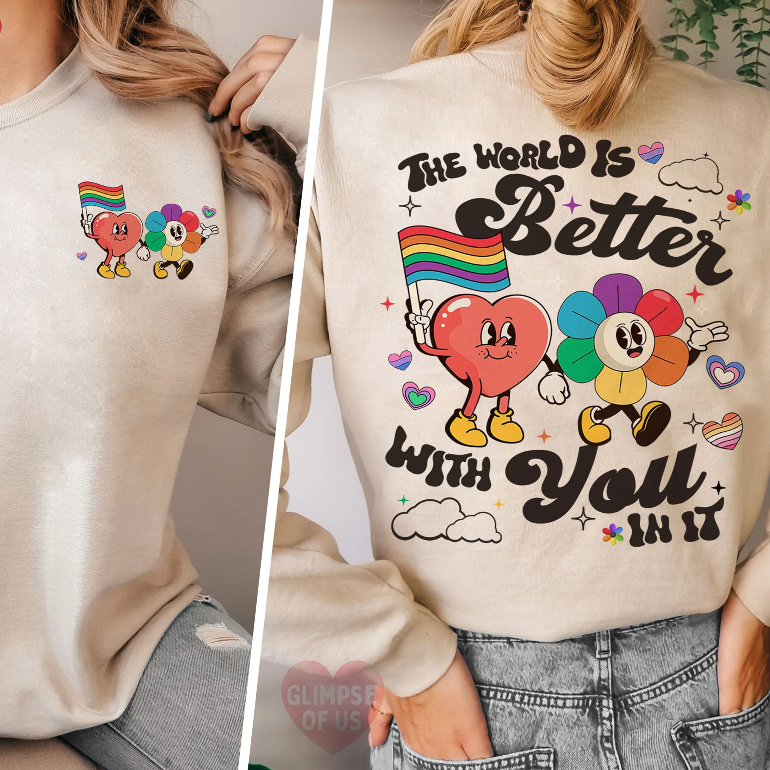 The World Is Better With You In It, LGBT Rainbow Shirt, Pride Month Unisex T-shirt