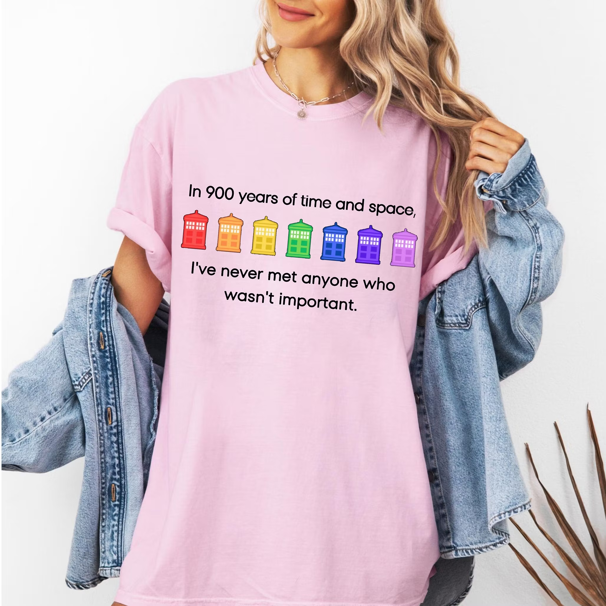 Pride Rainbow Police Box Shirt, 11th Doctor Quote, LGBT Pride Month T-shirt