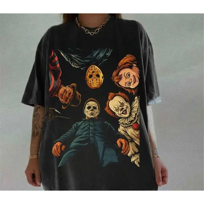 Retro Halloween Characters Tshirt