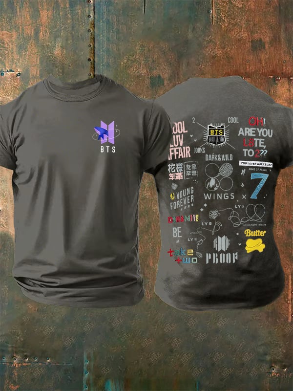 Men's K-pop  Print Casual T-Shirt