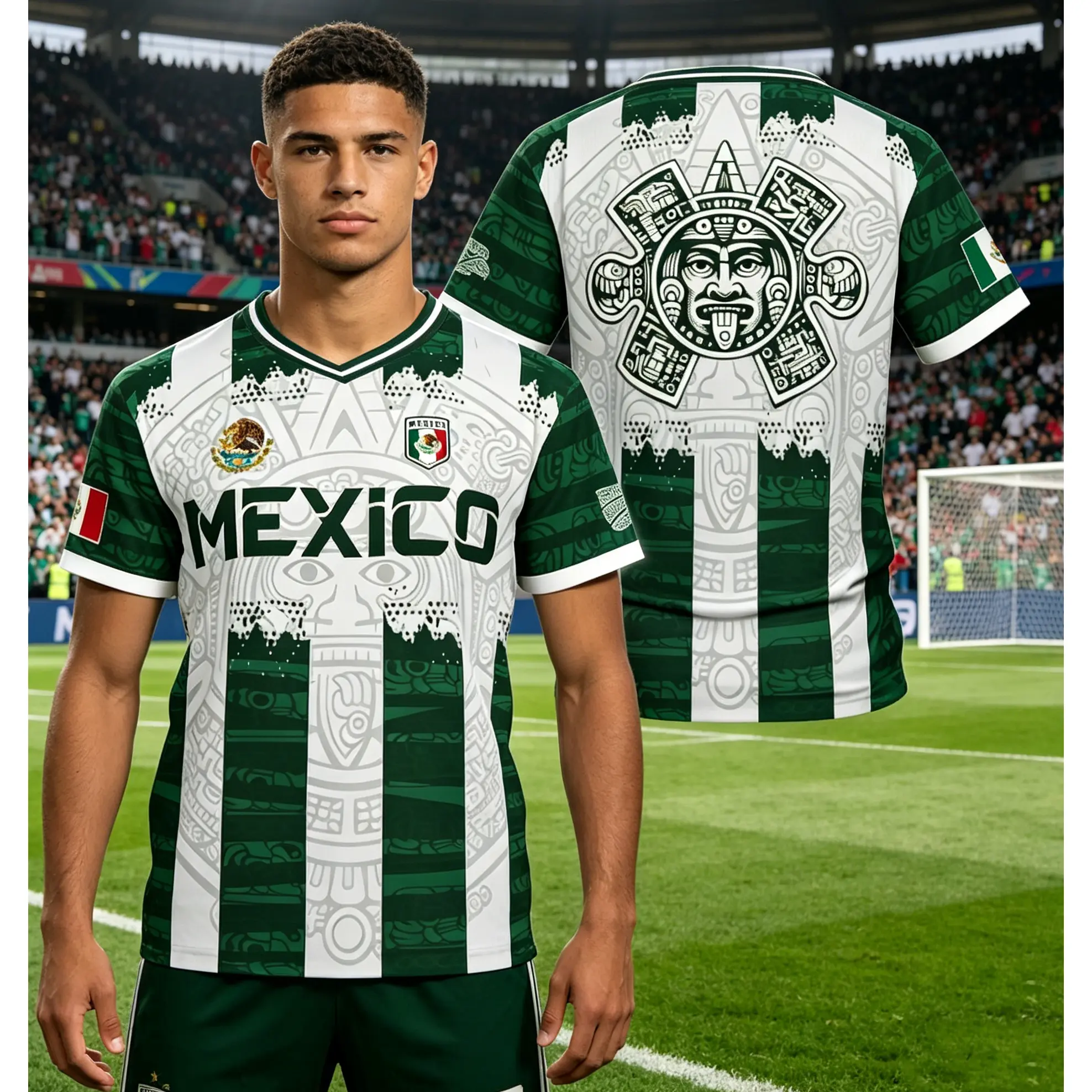 2026 Mexico Aztec Calendar Soccer Jersey