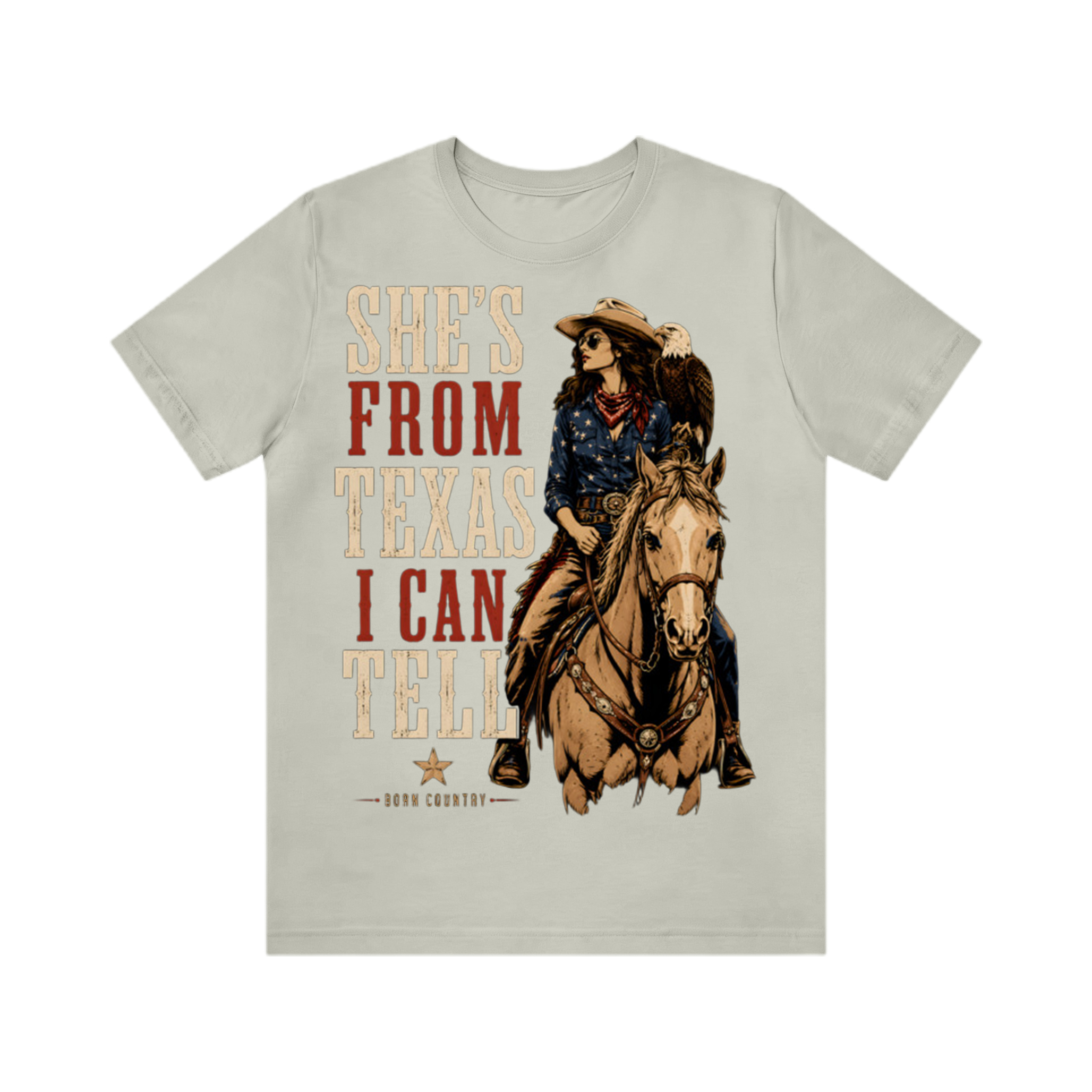 She's From Texas I Can Tell Born Country Cowgir T-Shirt