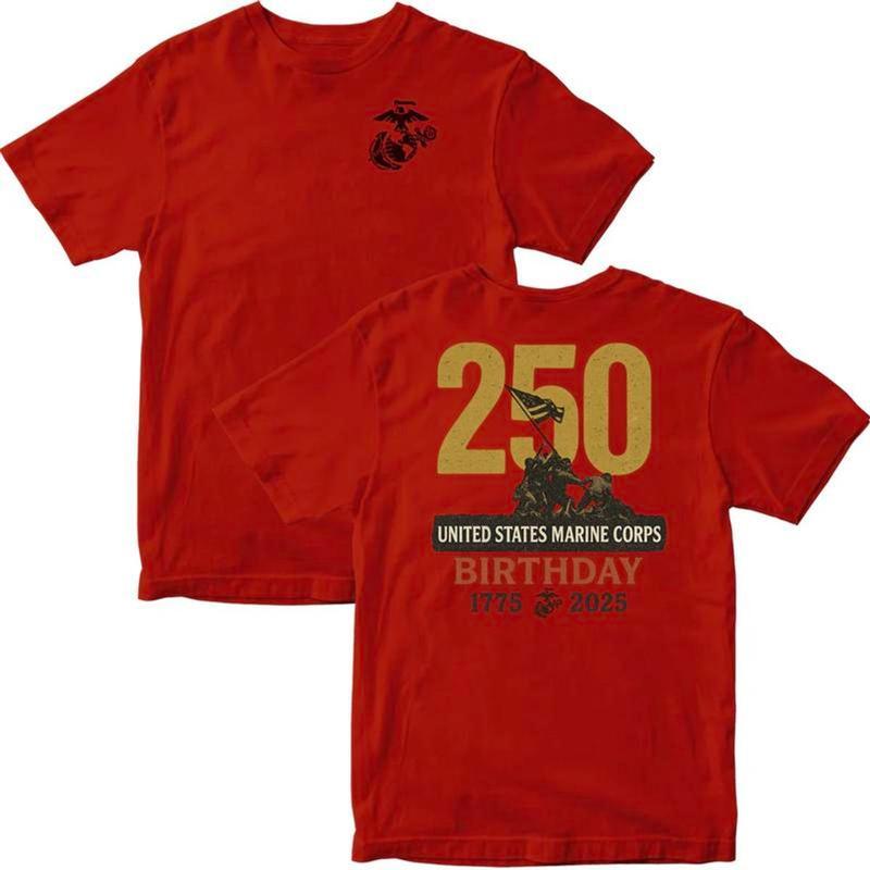 Marines 250 Year Anniversary T-Shirt – USMC Inspired Patriotic Tee
