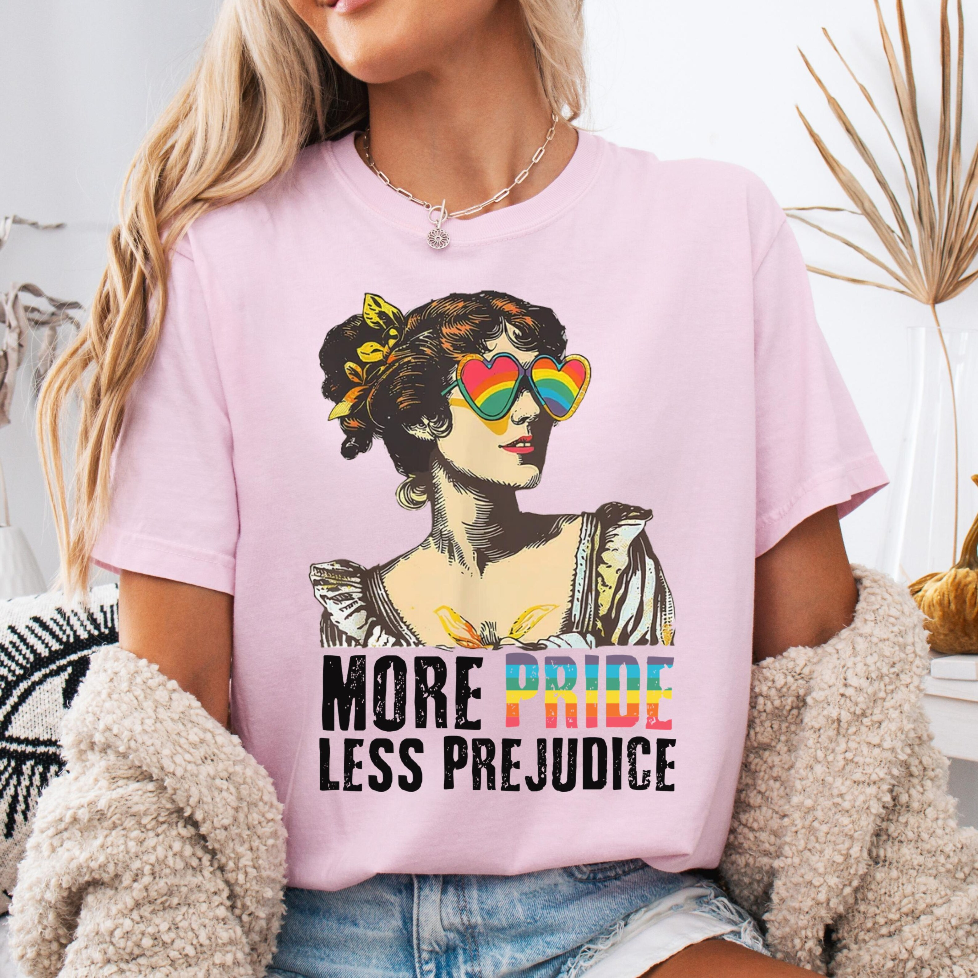 More Pride Less Prejudice LGBT Pride Month Unisex T-shirt
