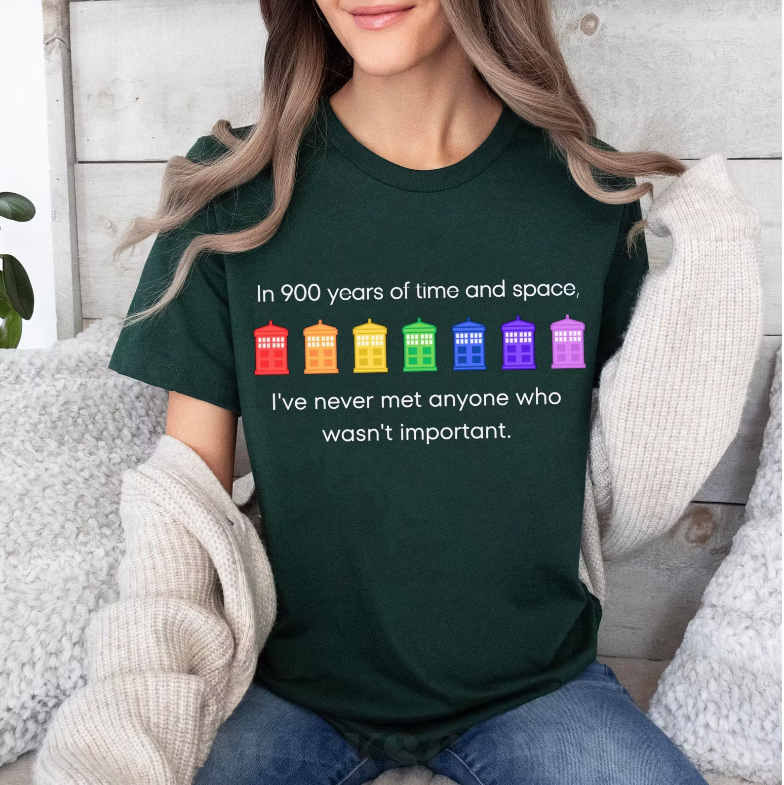 Pride Rainbow Police Box Shirt, 11th Doctor Quote, LGBT Pride Month T-shirt