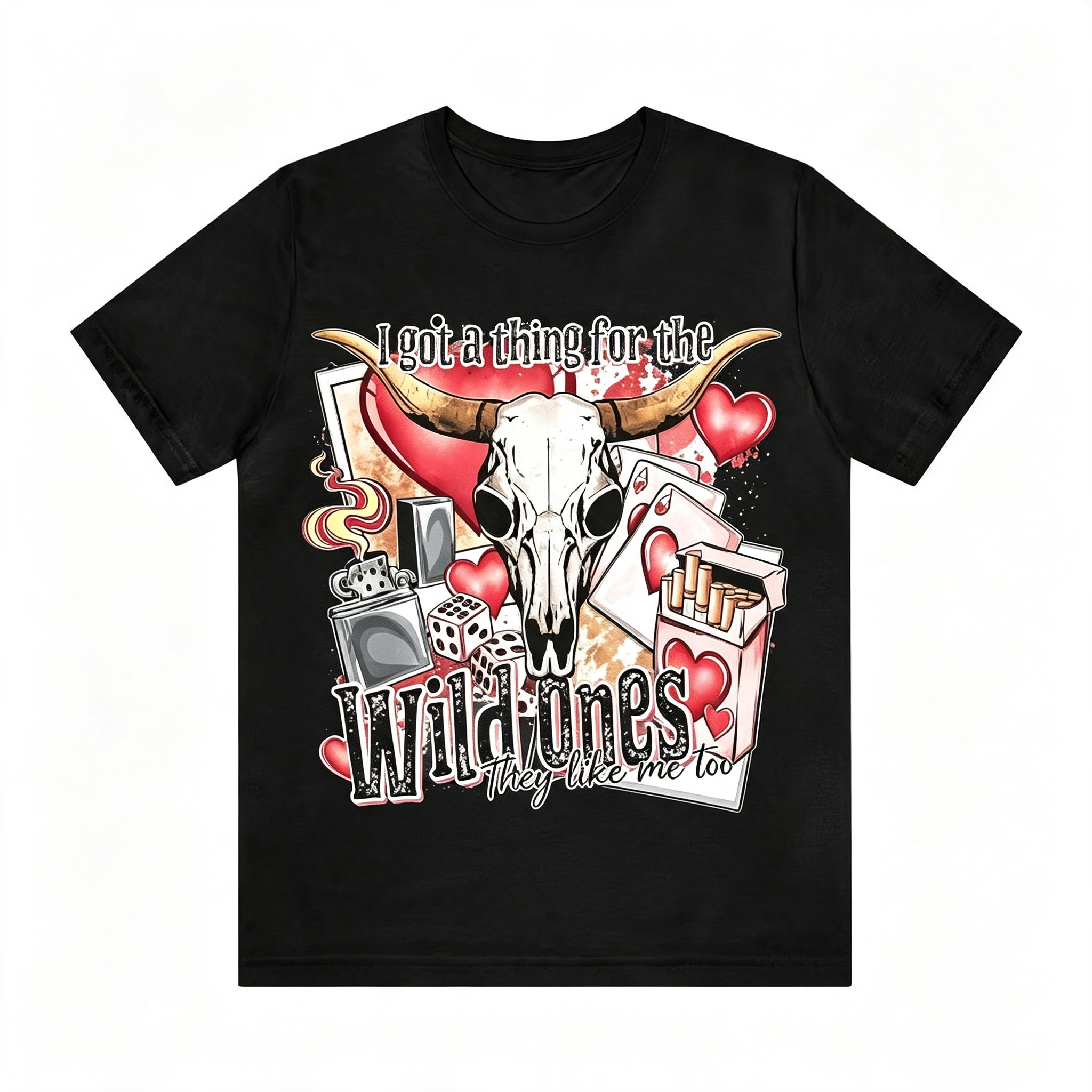 Western Wild Ones Bull Skull Graphic Tee