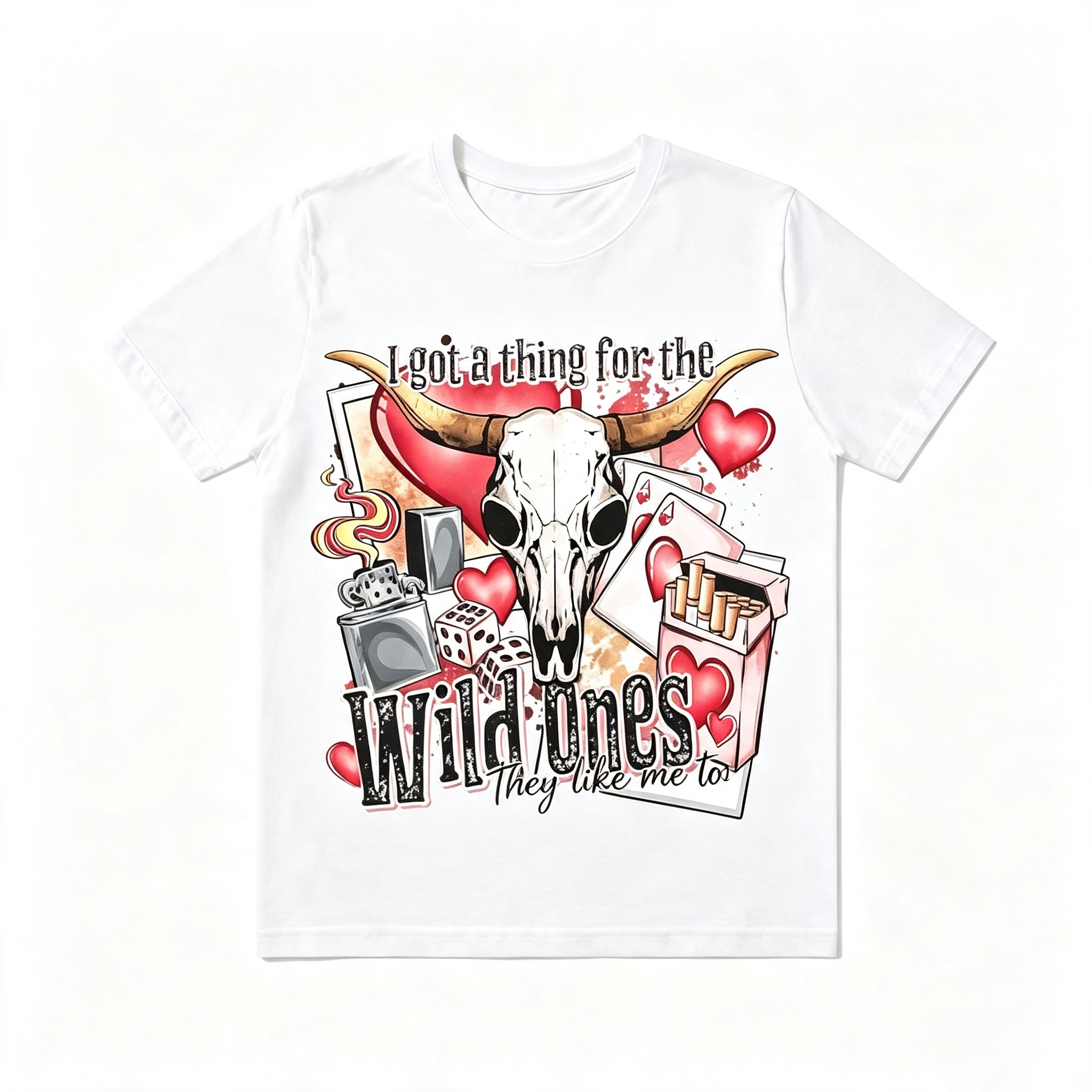 Western Wild Ones Bull Skull Graphic Tee