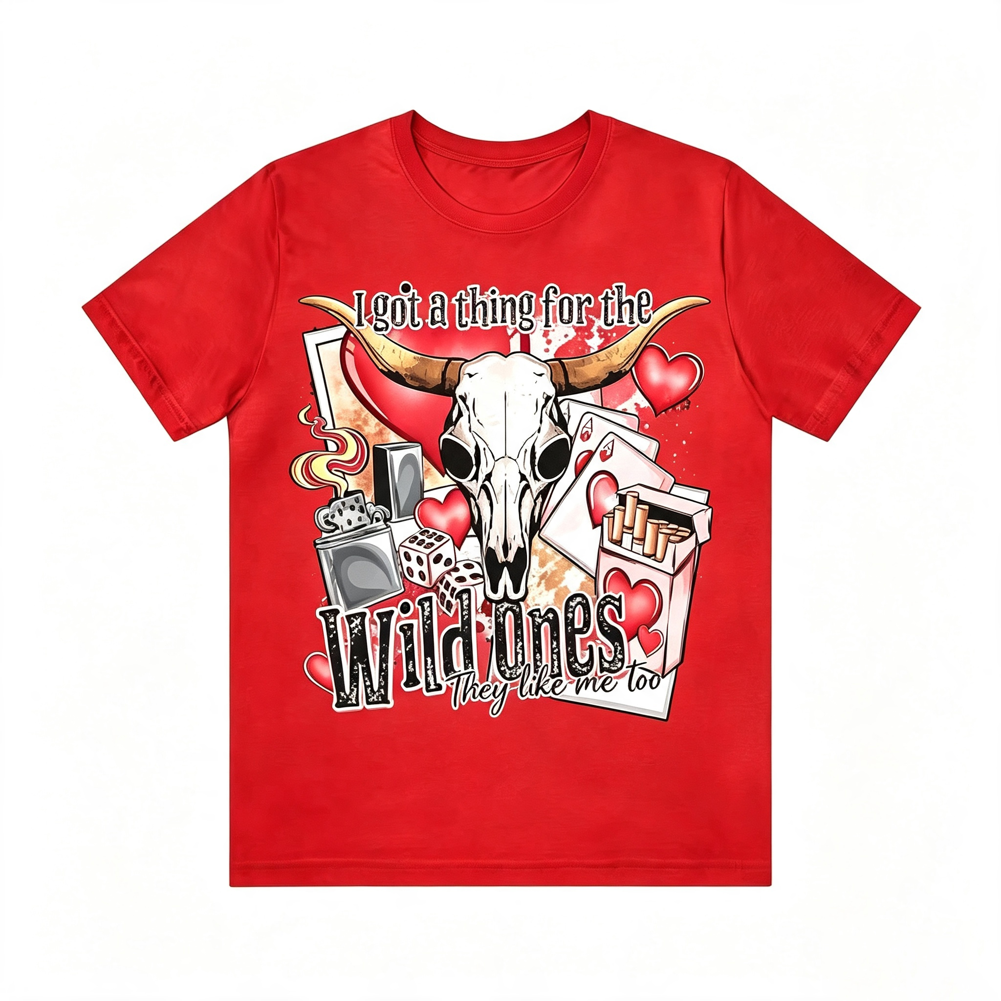 Western Wild Ones Bull Skull Graphic Tee