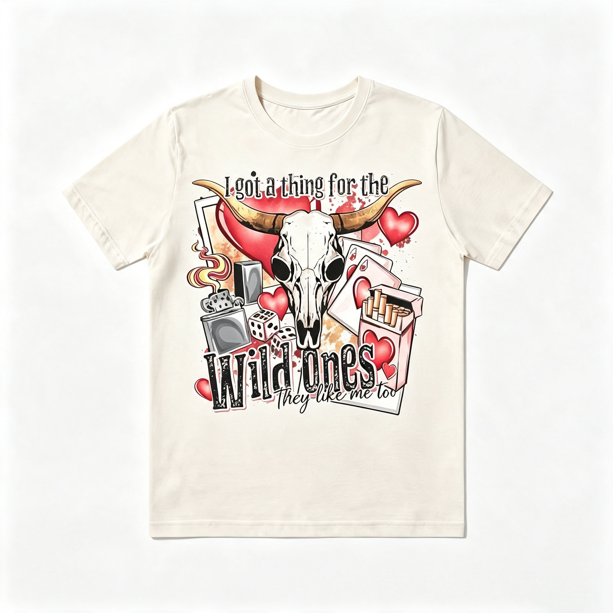 Western Wild Ones Bull Skull Graphic Tee