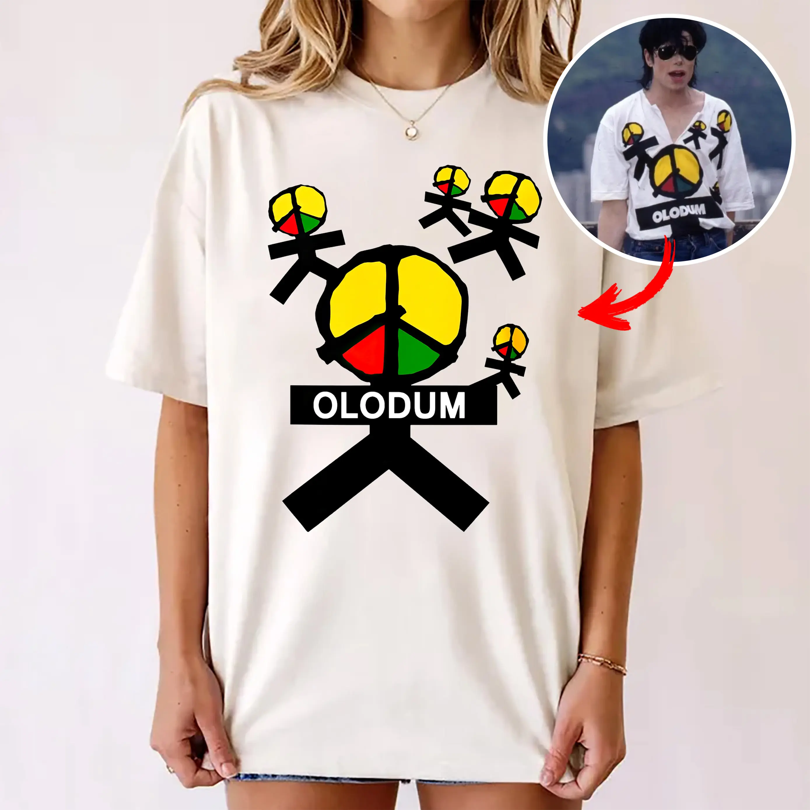 Olodum MJ Tee, They Don't Care About Us Music Video Tee
