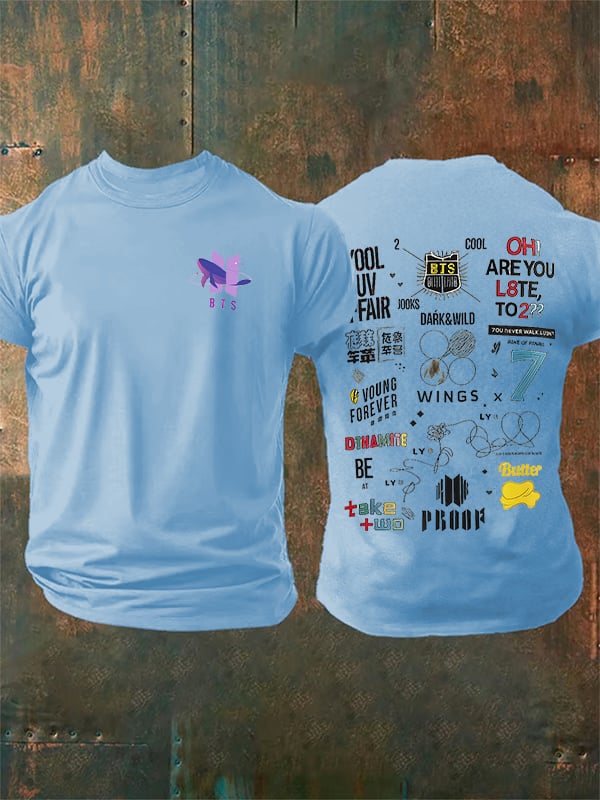Men's K-pop  Print Casual T-Shirt
