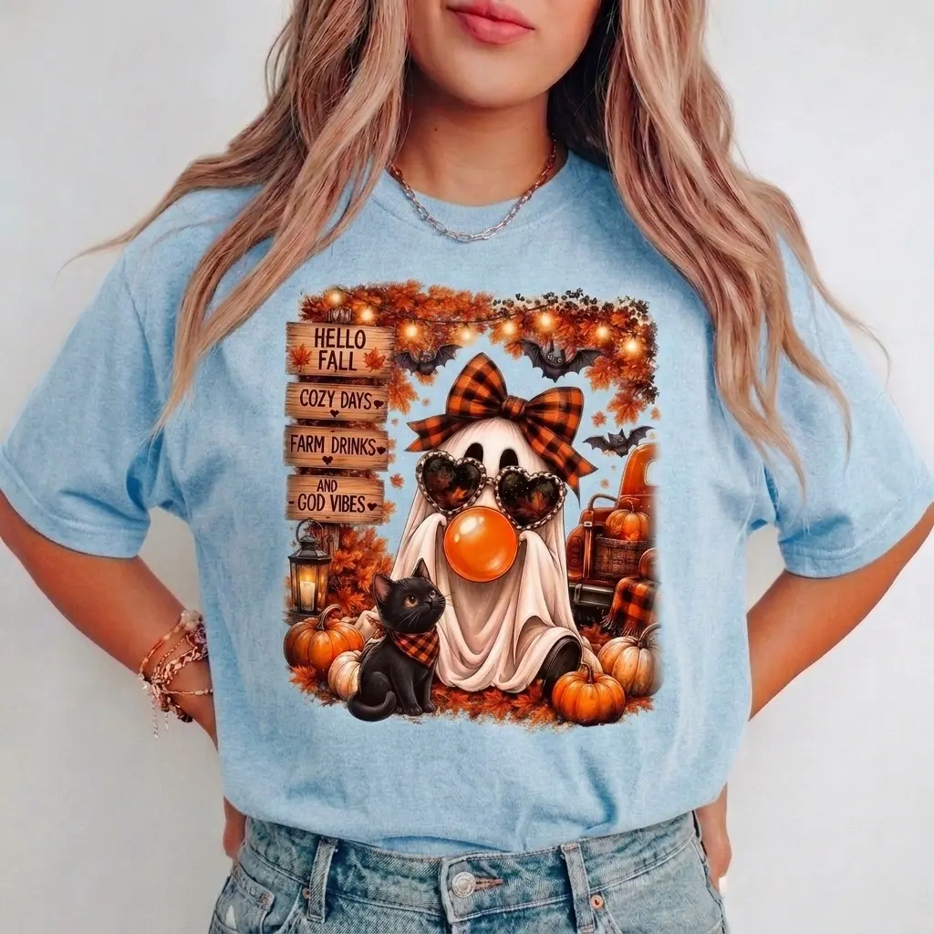 Hello Fall Ghost Shirt