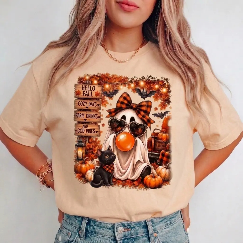 Hello Fall Ghost Shirt