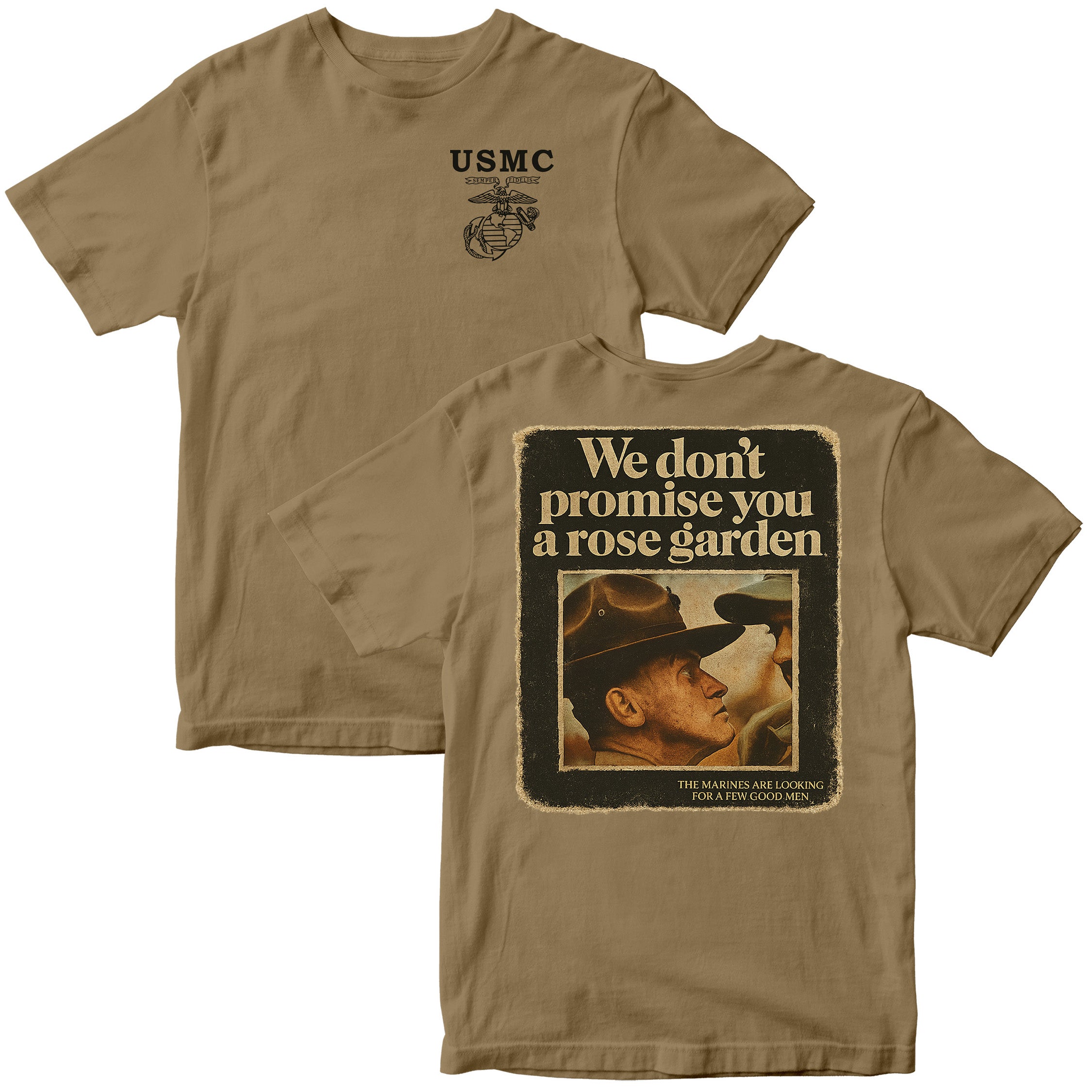 Marines “We Don’t Promise You a Rose Garden” Vintage Poster T-Shirt