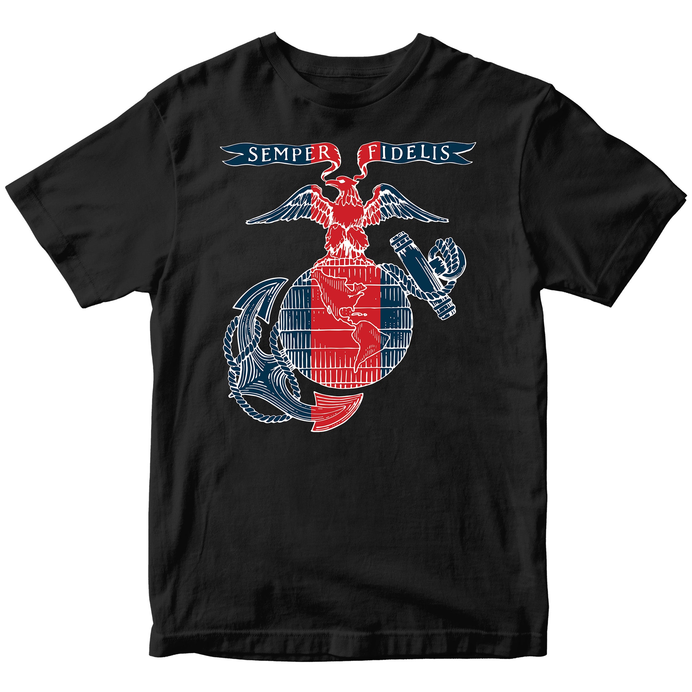 Marines Blood Stripe EGA Seal T-shirt
