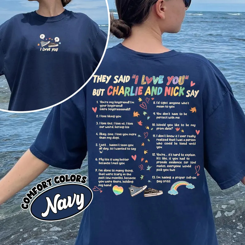 I Love You Charlie And Nick Comfort Colors Shirt