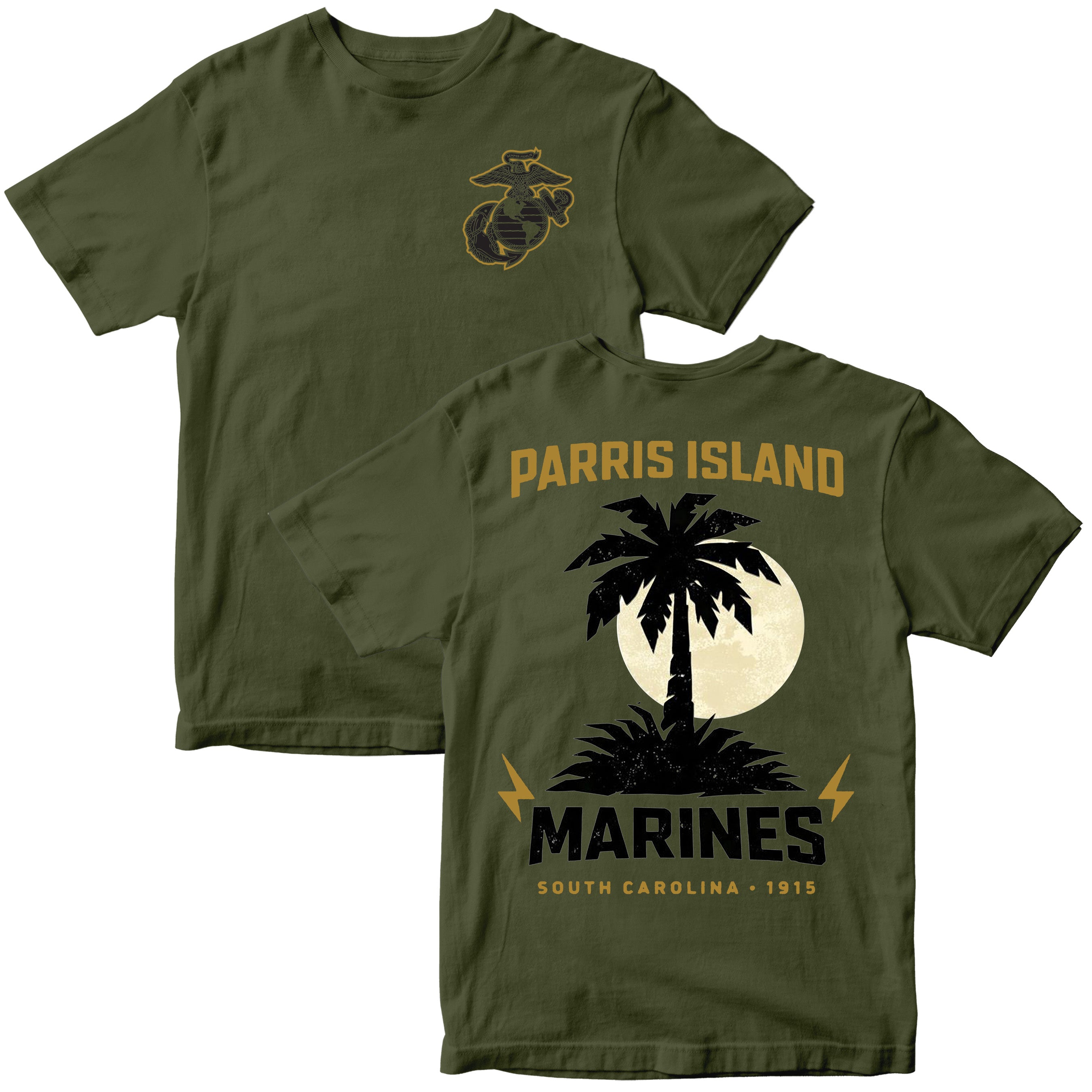 Parris Island Marines Carolina Palm Tree T-Shirt