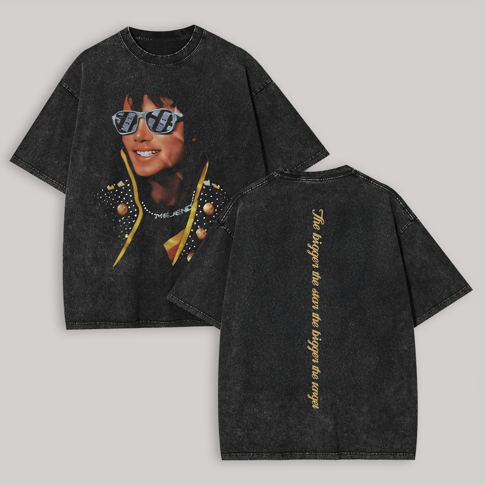 Michael Jackson Sunglasses Printed Washed Tee