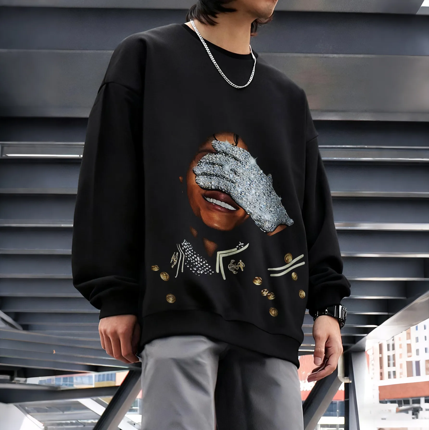 Michael Jackson Graphic Printed Unisex T-Shirt/Sweatshirt/Hoodie（Double-sided Print）