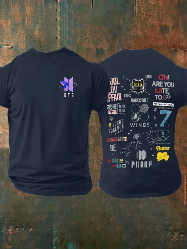 Men's K-pop  Print Casual T-Shirt