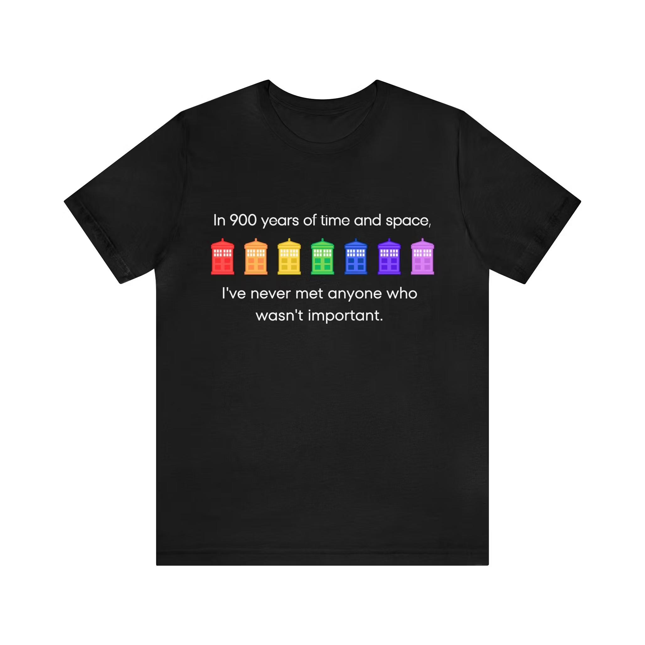 Pride Rainbow Police Box Shirt, 11th Doctor Quote, LGBT Pride Month T-shirt