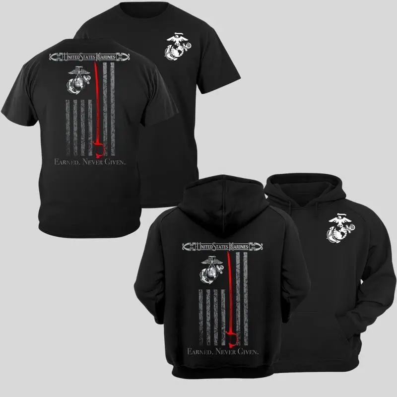 Gildan Unisex US Marines Graphic T-Shirt & Hoodie