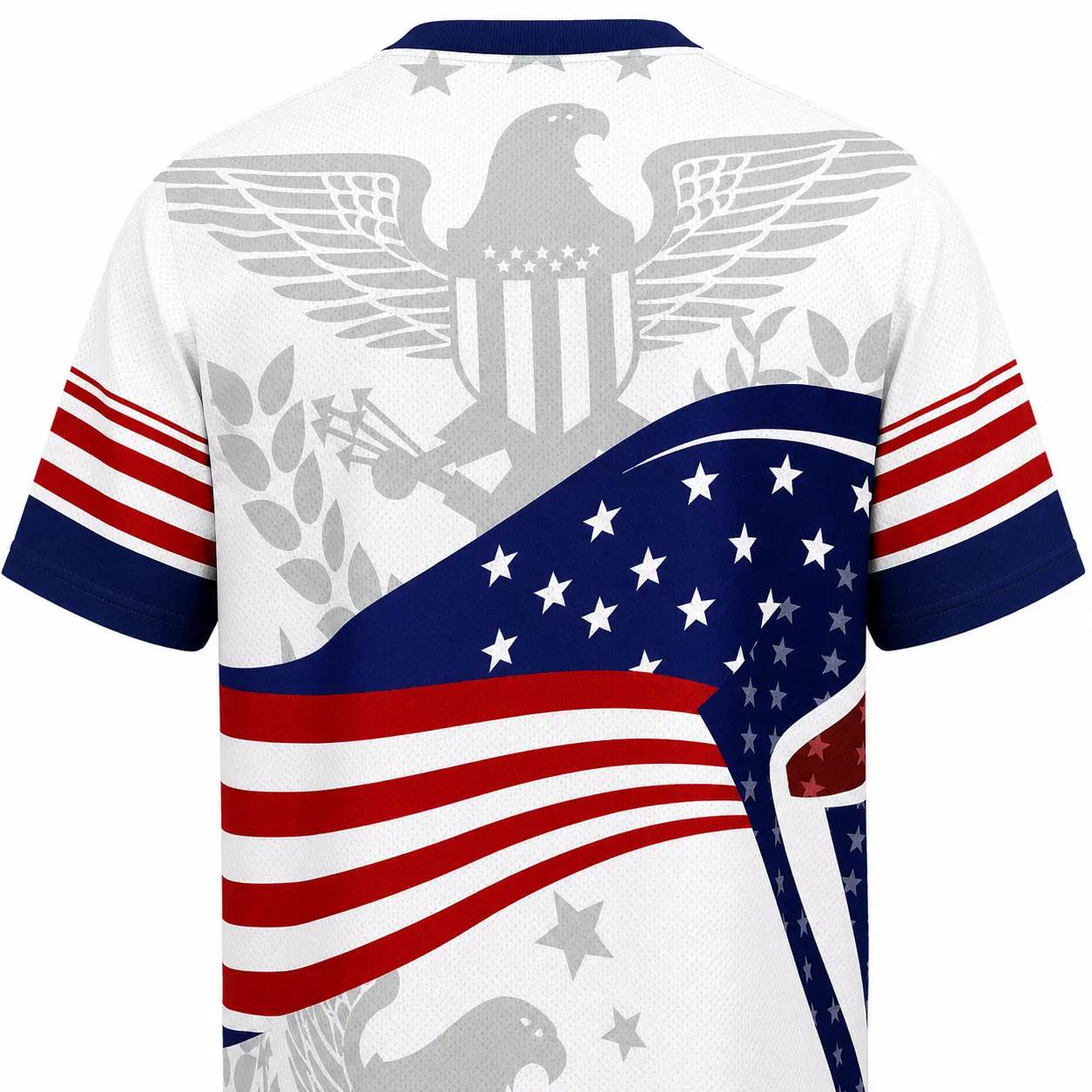 V-Neck USA Bald Eagle Graphic Soccer Jersey