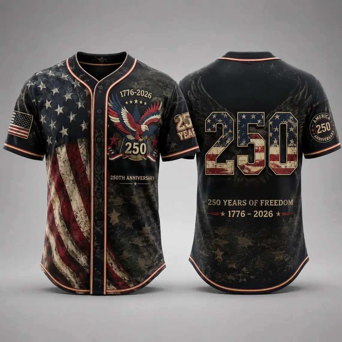 America 250th Anniversary Baseball Jersey